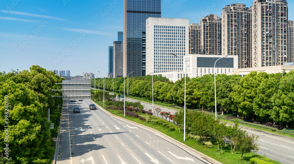 The century avenue of street scene in shanghai Lujiazui,China. The century avenue of street scene in shanghai Lujiazui,China.