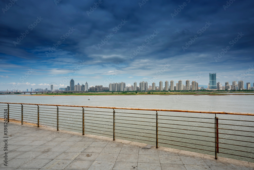 Obraz premium Urban Scenery of Nanchang New District,jiangxi,china