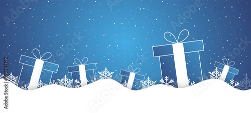 sfondo, regali, neve, fiocchi di neve, regalo di natale