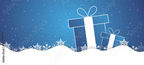 sfondo, regali, neve, fiocchi di neve, regalo di natale