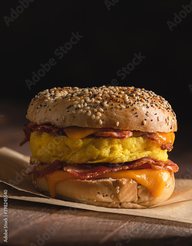 Breakfast Sandwich With Bacon Egg and Cheese