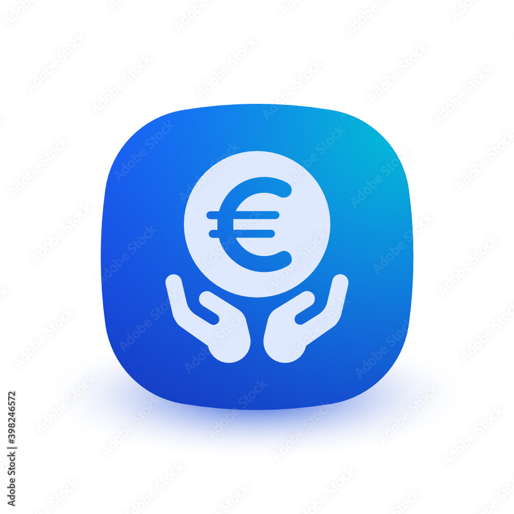 Save Money Euro - Button Save Money Euro - Button