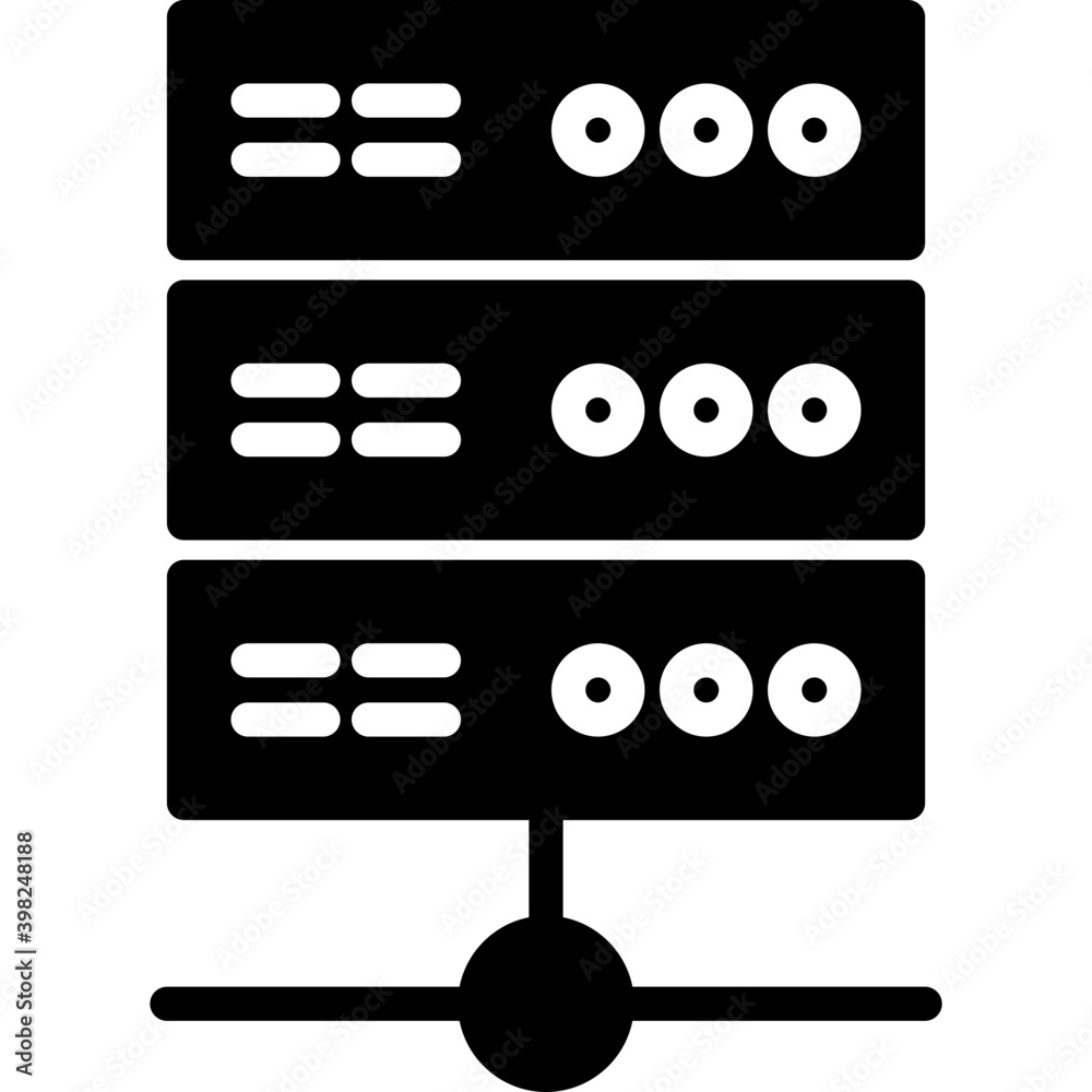 Server data icon vector Server data icon vector