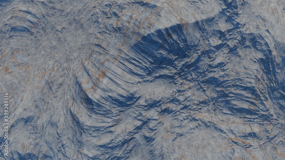 Fototapeta premium abstract aerial view, abstract cosmic texture, top view of alien planet, texture of th exo planet, abstract texture 3d render
