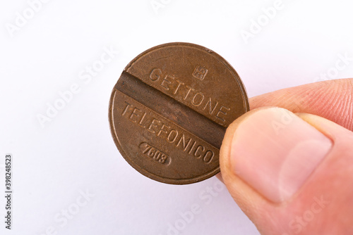 old Italian elephone token photo