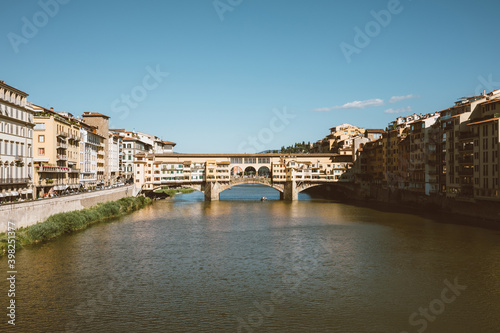 Panoramic view on Ponte Vecchio  Old Bridge 