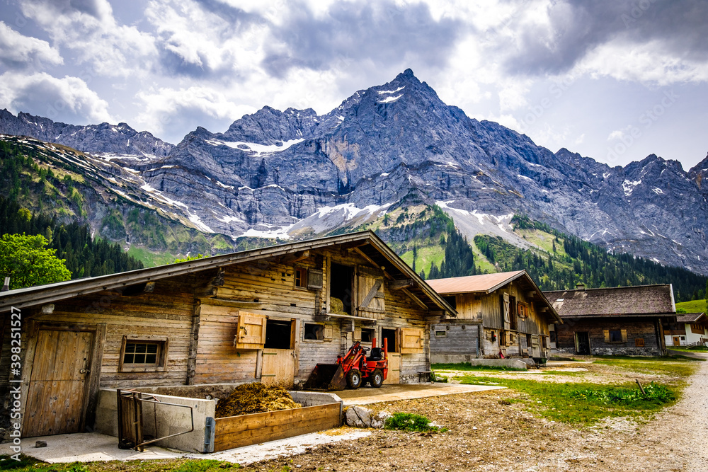 old farmhouses at the eng alm in austria