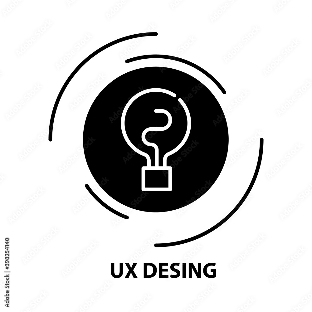 ux desing icon, black vector sign with editable strokes, concept illustration ux desing icon, black vector sign with editable strokes, concept illustration