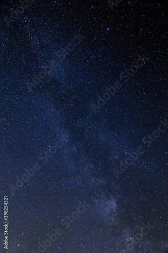Milky Way stars and starry skies photographed with long exposure.