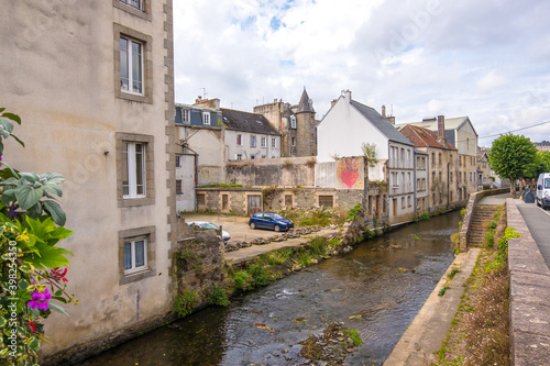 The historic town of Morlaix, in Brittany, France © kateafter
