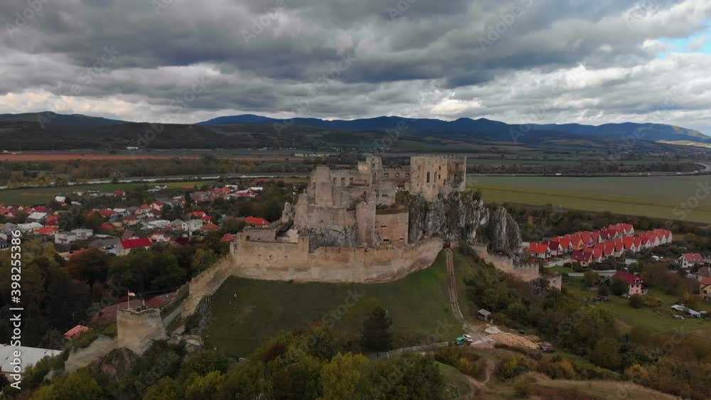 Aerial view Beckov Castle Slovakia Aerial view Beckov Castle Slovakia