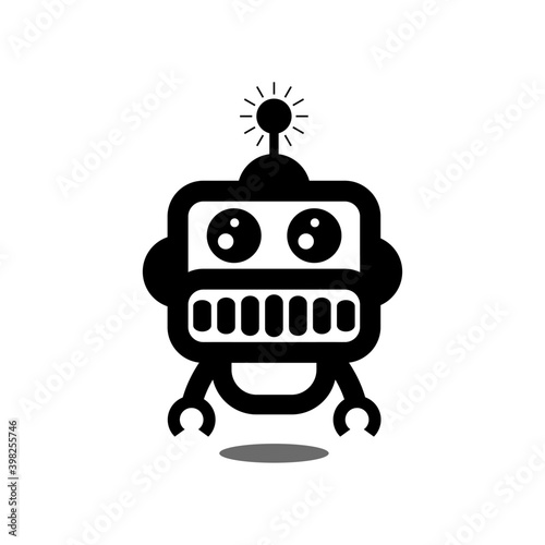 illustration of robot with monkey