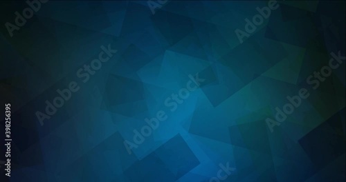 4K looping dark blue, green video footage with rhombus. High-quality clip in simple style with squares. Clip for mobile apps. 4096 x 2160, 30 fps.