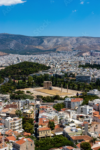 view of the temple of olympic zeus. Remains of the ancient temple of Olympian Zeus. © Alexander