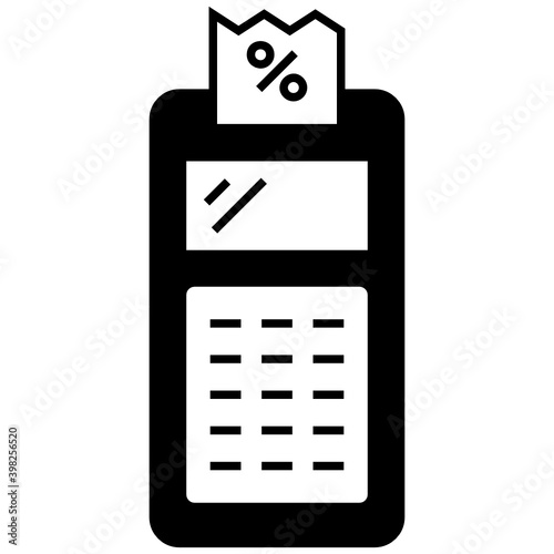 Value added tax Vector Glyph Icon Design, Compulsory Financial charges and Taxation Symbol on White Background, Levy Sign, Per Unit Fee Sign, Sales tax Concept