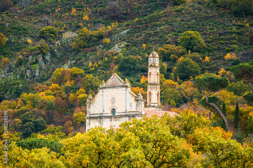 Church at Ville di Paraso in Corsica photo