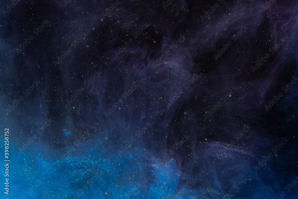 Fototapeta premium Abstract color paint splash isolated on black background