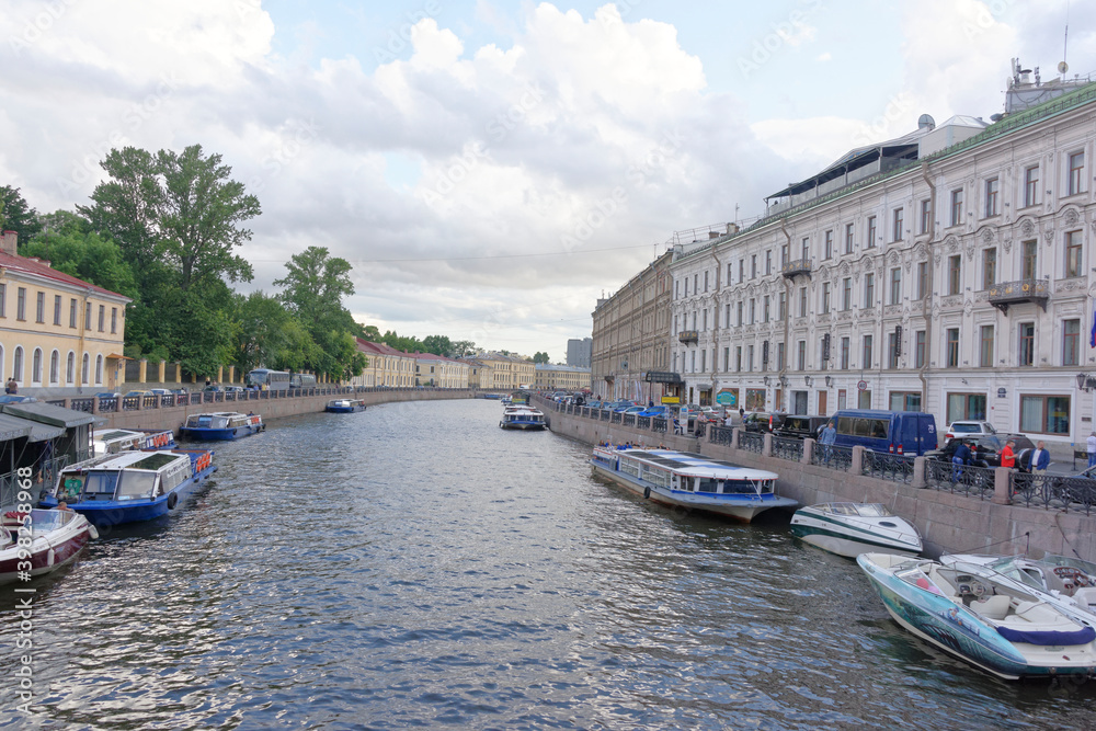  View of the canal on July 5; 2015 in St. Petersburg