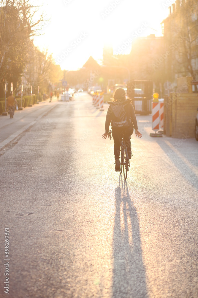 Sonnenuntergang Fahrrad