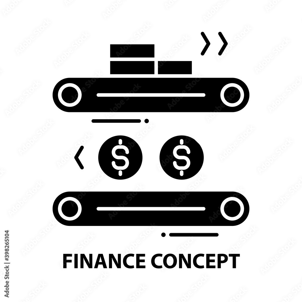 finance concept icon, black vector sign with editable strokes, concept illustration finance concept icon, black vector sign with editable strokes, concept illustration