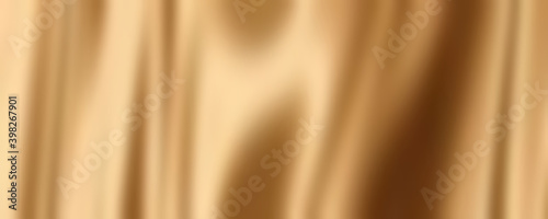 Golden silk texture - christmas background.