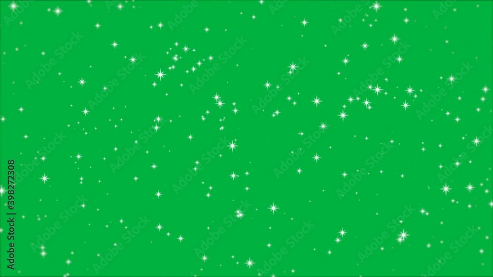 4K. animation of twinkling starlight , the twinkling starlight as glitter flashing motion graphic isolated on green screen backdrop. flashing stars