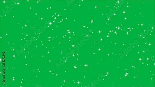 4K. animation of twinkling starlight , the twinkling starlight as glitter flashing motion graphic isolated on green screen backdrop. flashing stars
