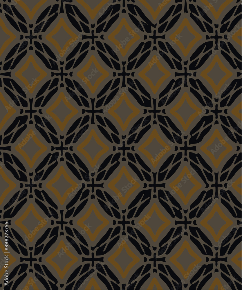 Fototapeta premium rhomboid geometric pattern gold color with black