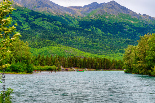 Salmon Fishing on the Russian River in Alaksa