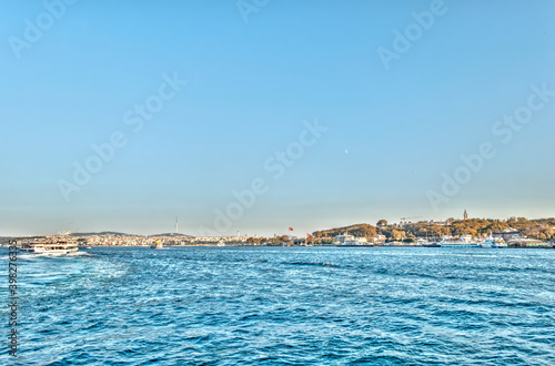 Istanbul, Panoramic view over the Bosphorus, HDR Image