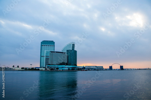 View of a Dubai Festival city and Intercontinental hotel on early morning hour. Dubai. UAE.Outdoors photo