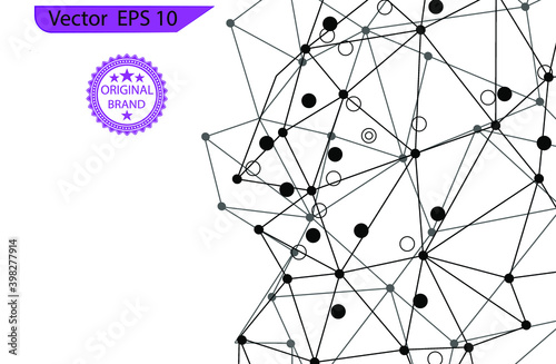 Modern Abstract design background with mesh or grid of lines. Transparent background, abstract web line connection of color yarn from nail node to node on transparent  background , networking 