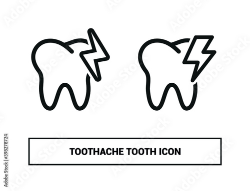 Vector image. Toothache icon. Tooth image.