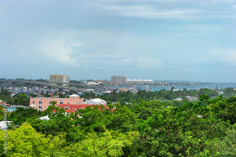 Vast views from on top of  Bennet's Hill in Nassau, Bahama