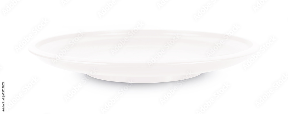 empty plate isolated on white background