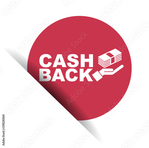 red vector illustration banner cash back