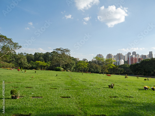 San Paulo, Morumbi, Brazil: a great F1 champion Ayrton Senna rests in this cemetery photo