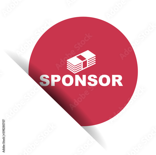 red vector illustration banner sponsor