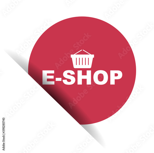 red vector illustration banner eshop