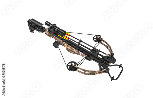Photo A modern crossbow with a telescopic sight