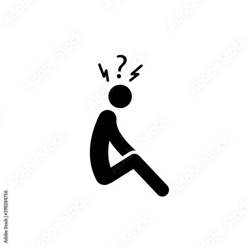 Depression icon. Depression filled symbol design