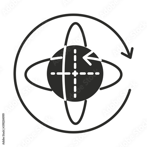 augmented reality 360 degree rotation axis silhouette style