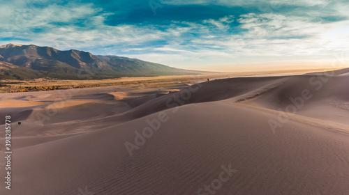 Sunset on The Dune Field of Great Sand Dunes National Park, Colorado, USA