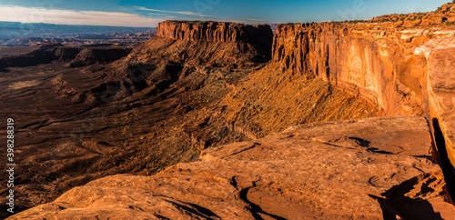 Grand Viewpoint and Monument Basin Below, Canyonlands National Park, Utah, USA photo