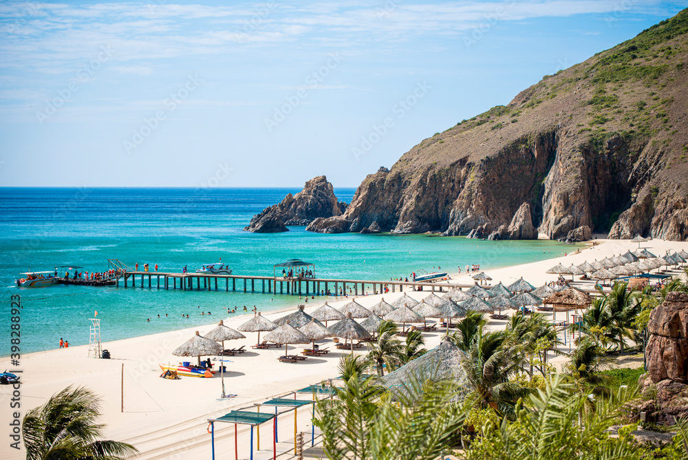 Ky Co Beach, sand on beach and blue summer sky, nature concept at Quy Nhon city , Binh Dinh Province, Viet Nam Ky Co Beach, sand on beach and blue summer sky, nature concept at Quy Nhon city , Binh Dinh Province, Viet Nam