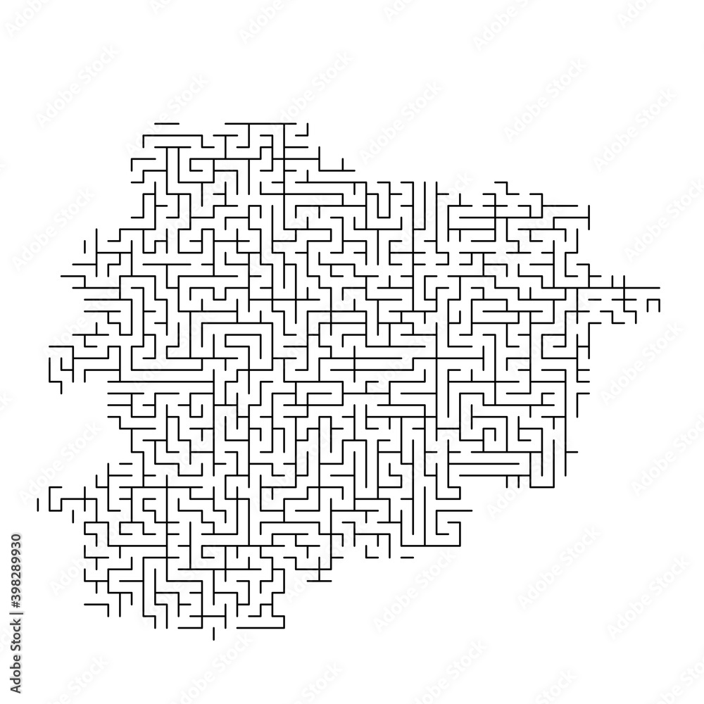 Andorra map from black pattern of the maze grid. Vector illustration. Andorra map from black pattern of the maze grid. Vector illustration.