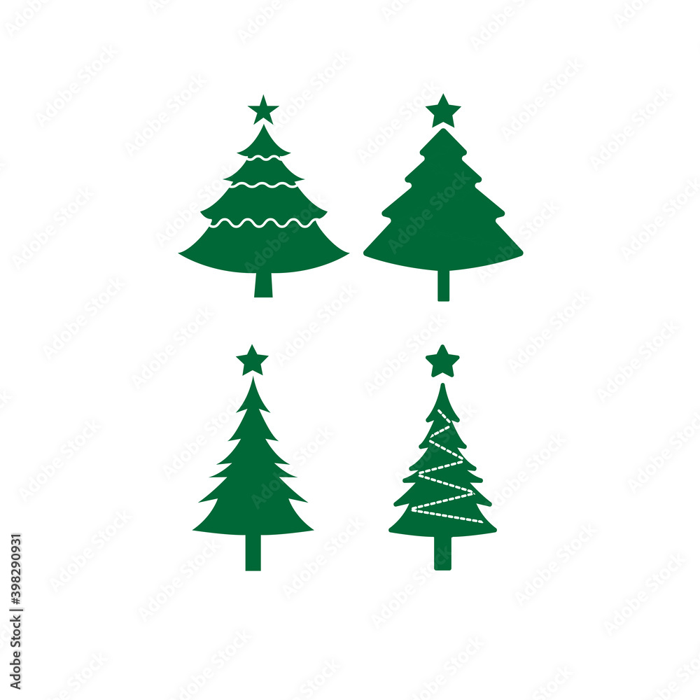Christmas tree icon vector symbol
