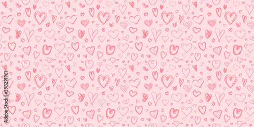Colored pattern with hearts. Seamless texture. Print for your design. Valentine's day