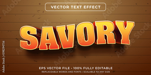 Editable text effect - food flavor text style