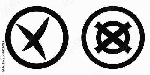 Cancel icon. Prohibition of action. Stop procedure. Cancel download. Vector icon.